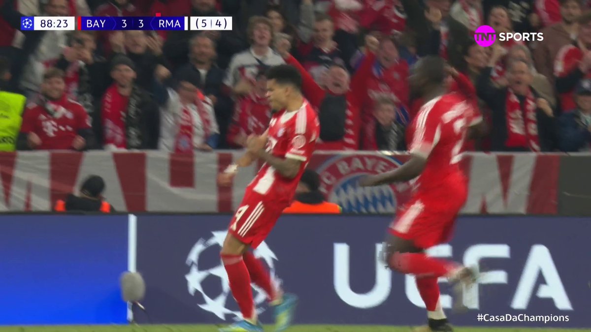 O gol de Luis Díaz. Bayern 3x3 Real Madrid. (Agregado: 5x4) 🎥 TNT Sports BR