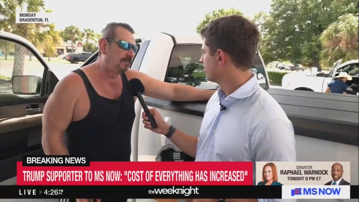 Trump voter: I can't believe Trump is being as arrogant as he is and not working on solving the issue. He promised us no new wars. Here we are. It stinks. Prices of everything are going up.