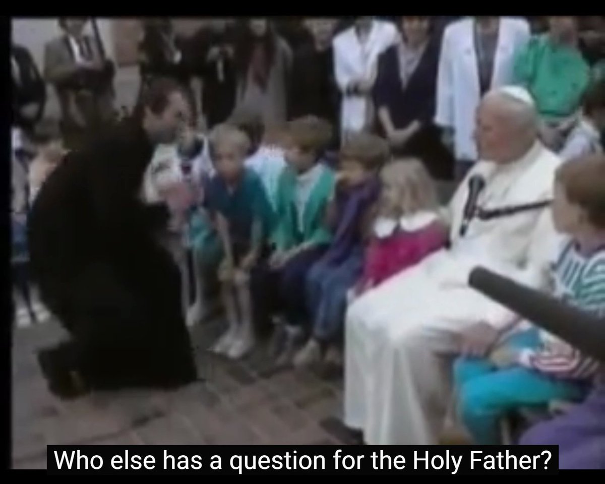 Here is a rare video of Pope John Paul II meeting with Polish children in Warsaw, Poland, in 1991. The children asked the Pope some questions and there were also funny moments. We miss you, Holy Father.