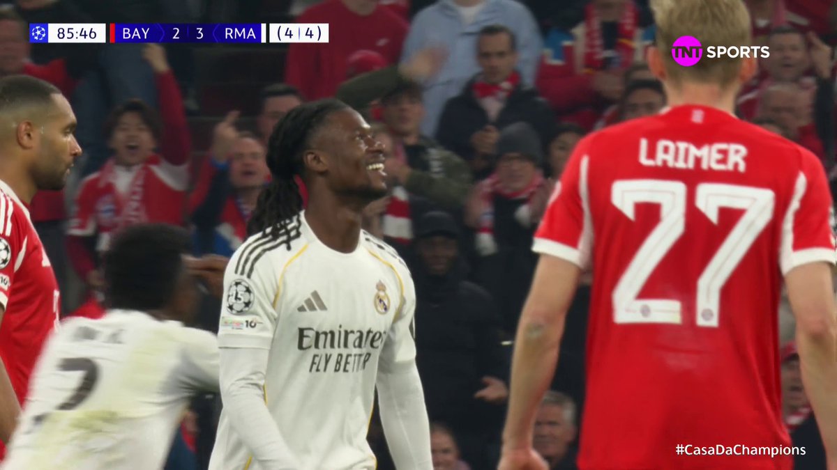 👏🏾| Como é bom ver esse tipo de expulsão. Claramente, o jogador tenta ser malandro e é punido por isso. Camavinga fez isso duas vezes quase que seguidas. Foi muito bem expulso! 🟥✅