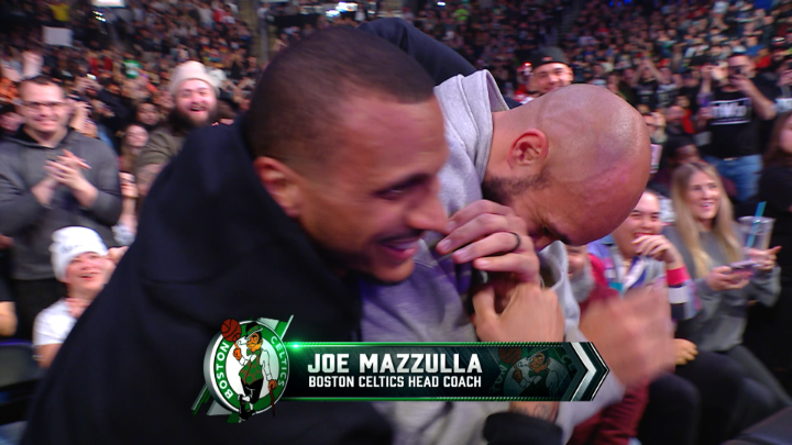 “My love language is violence.” 💀 Boston Celtics head coach Joe Mazzulla spoke about his love for WWE and attacking Derrick White during Monday Night Raw 😂 🎥 Pardon My Take video podcasts are now on Netflix