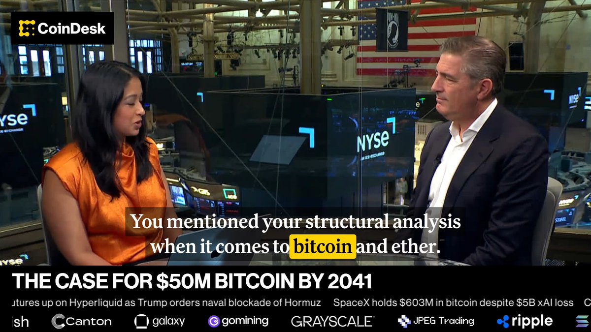 🎥 Why Eric Jackson thinks Bitcoin Will be $50M by 2041 EMJCapital Founder says $BTC will become the world’s premier collateral asset, while Ethereum powers the AI-driven transaction layer.