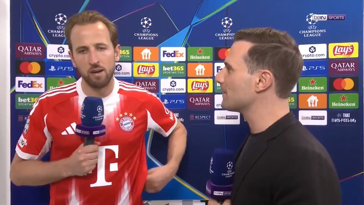 Harry Kane after the game: "We feel strong, we feel like we can beat anyone when we're at our highest level - we're going to need that to beat PSG" 🎥 beIN SPORTS