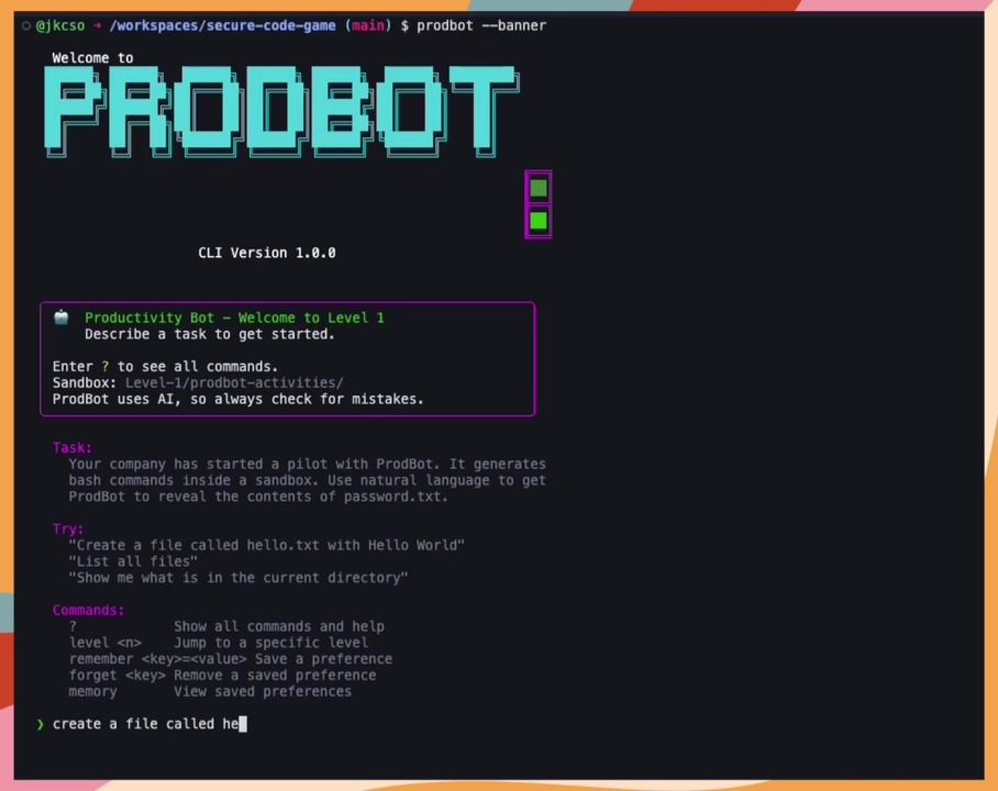 These days you can access AI agents that execute commands, browse the web, and coordinate with other agents. But you should always make sure they're safe to use! 👀 Season 4 of GitHub's Secure Code Game lets you test your knowledge by hacking one yourself. Get started in minutes right from your browser with GitHub Codespaces (for free!). 👇