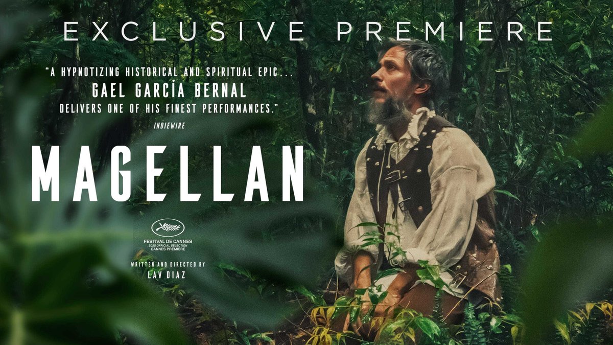 Evening viewing recommendation? On Criterion Channel, watch the exclusive streaming premiere of MAGELLAN (2025), Lav Diaz’s hypnotizing cinematic epic starring Gael García Bernal. A hypnotic journey engraved in images of staggering beauty and horror, this monumental achievement from Diaz boldly rewrites the imperialist mythmaking of the Age of Discovery.