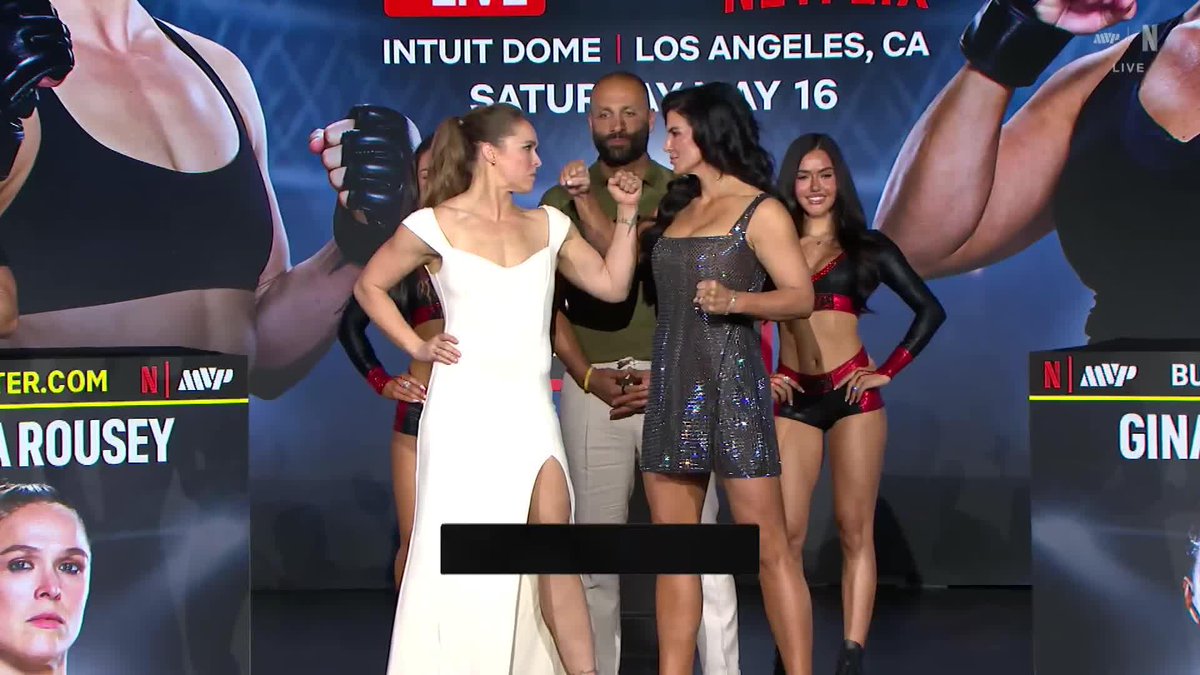 Legend vs Legend! Rousey vs Carano! ——— Saturday, May 16 LIVE on NETFLIX #RouseyCarano #NgannouLins #DiazPerry
