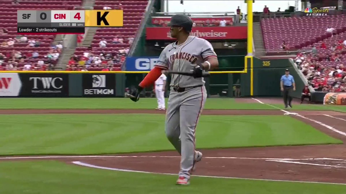 Rafael Devers snaps his bat after a strikeout Devers this season: .209 BA 6 RBI 21 K