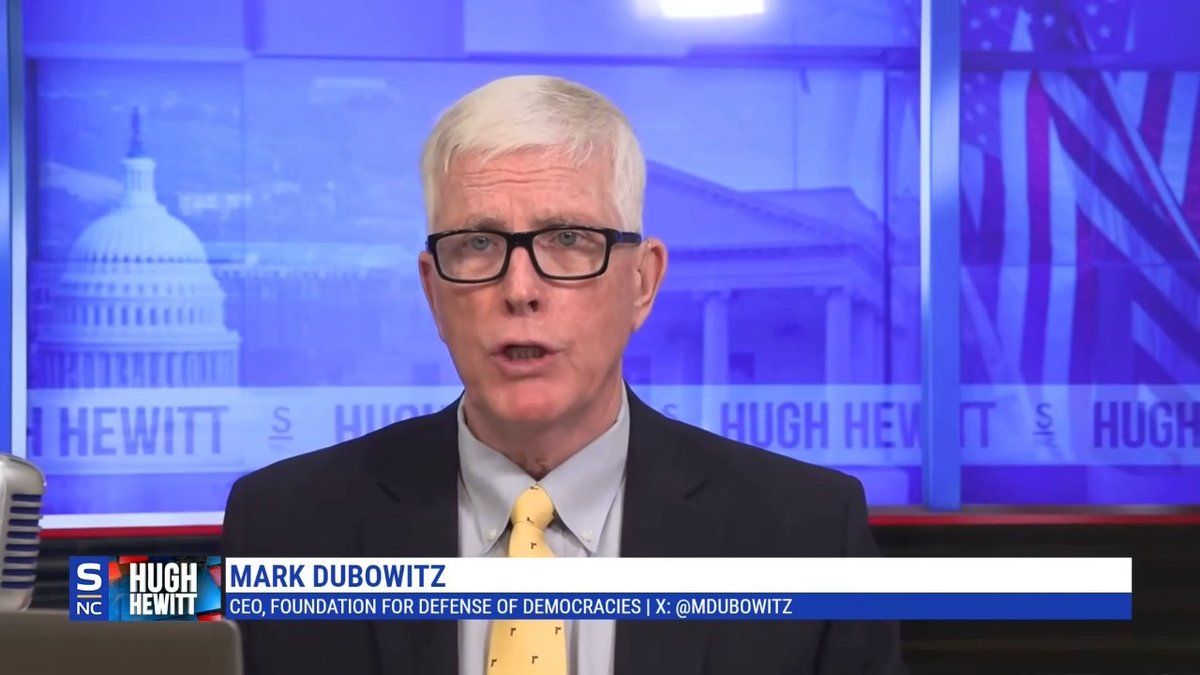 Pickaxe Mountain is buried even deeper than the Fordow facility President Donald J. Trump bombed in the 12-day war. We need to gain access to it and fully dismantle it, making it clear that the regime cannot build missile or nuclear facilities underground. That needs to be a key element of any deal, I tell Hugh Hewitt Salem News Channel.