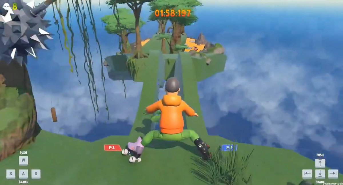 ふたりで片足ずつ操作するスケートゲーム 押したボタンは相手にバレる 操作は分担。ミスの責任だけは分割できない 『Skate Mates』12月発売