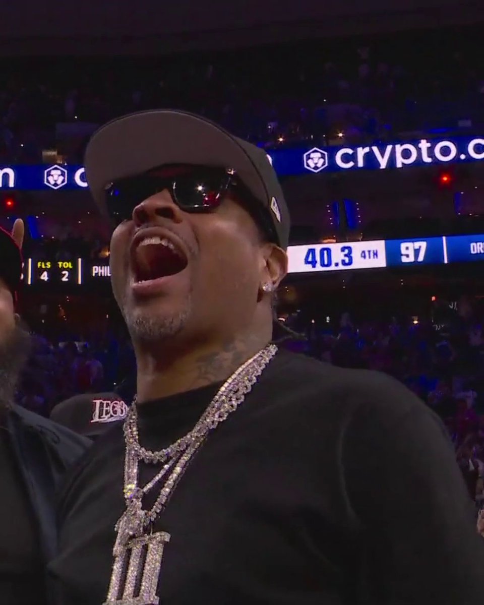 Allen Iverson was fired up after this Andre Drummond three 🔥