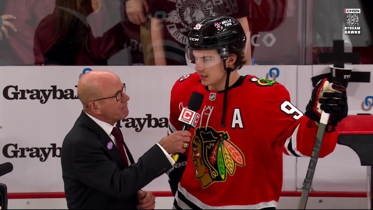 "It was buzzing in here every game and the support we get is unbelievable. We're just so lucky to play here and be in Chicago." Connor Bedard showing love to the best fans in hockey 🙌