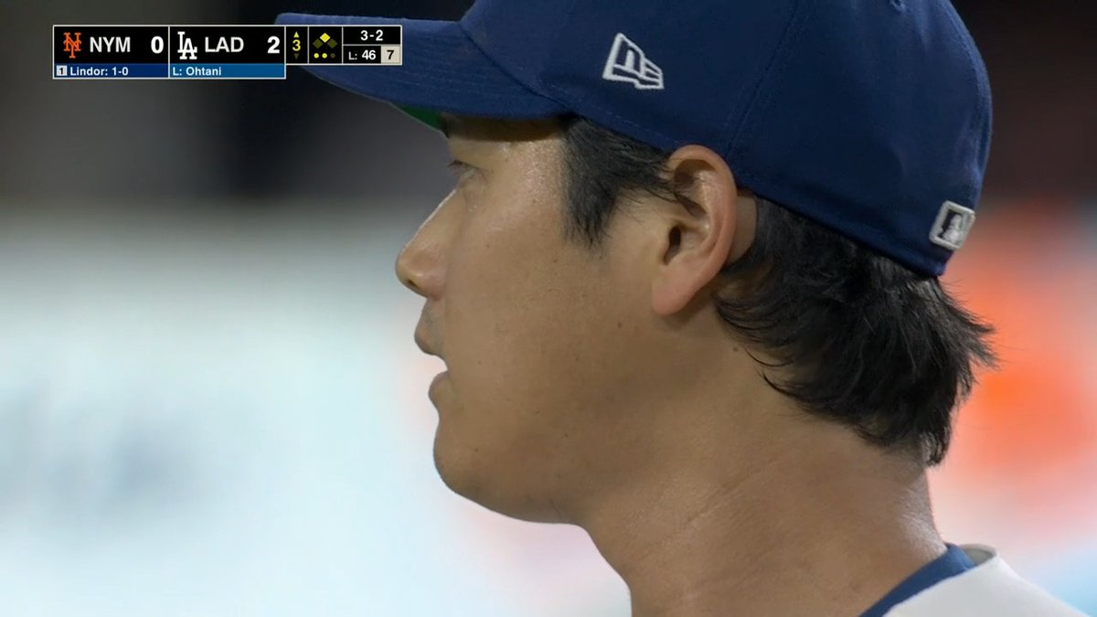 Ohtani lanzó a 100 mph y Francisco Lindor solo pudo sonreír. 😁