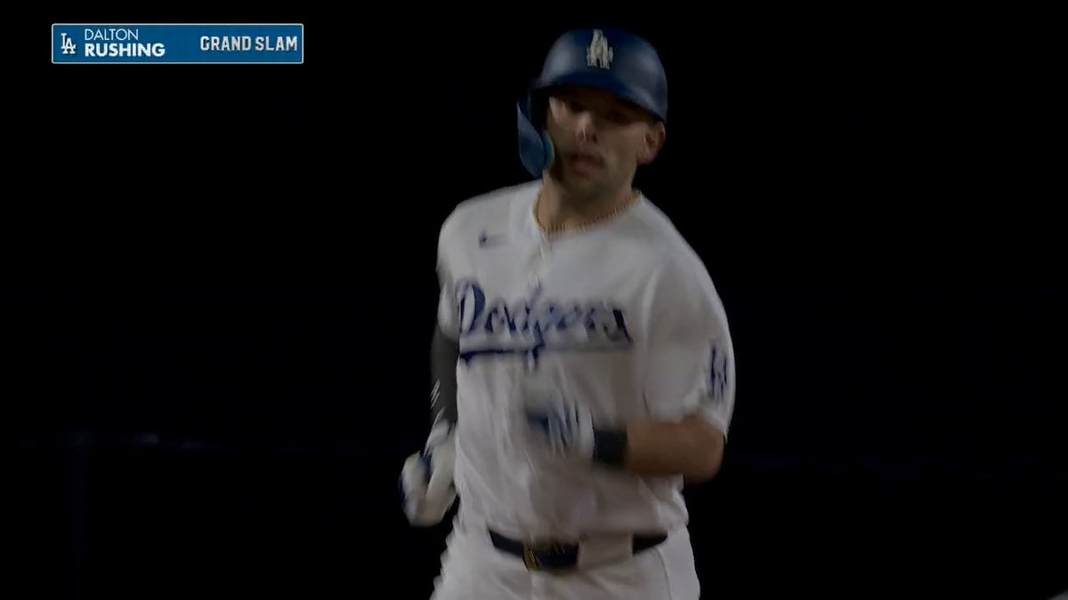 FIRST CAREER GRAND SLAM FOR DALTON RUSHING 🔥 LA breaks open the scoring in the 8th inning!