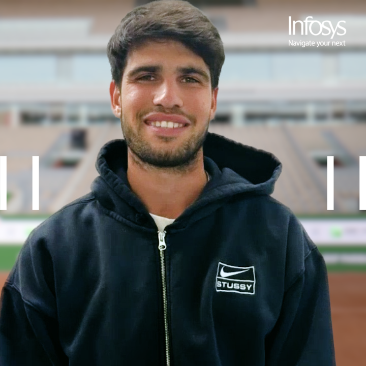 7-time Grand Slam winner Carlos Alcaraz shares his vision for his partnership with Infosys: to leverage advanced AI for his game and drive social impact through his foundation. We are thrilled to welcome him as Global Brand Ambassador. Learn more about it, here: #AlcarazXInfosys #NavigateYourNext