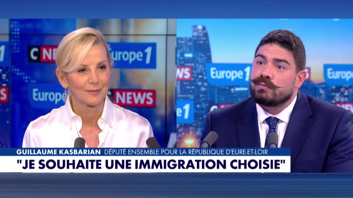 Immigration : "Il faut retirer le visa à ceux qui ne travaillent pas ou qui ne respectent pas les règles de la République. Il faut une immigration choisie et maîtrisée" estime Guillaume Kasbarian dans #LaGrandeInterview sur #Europe1
