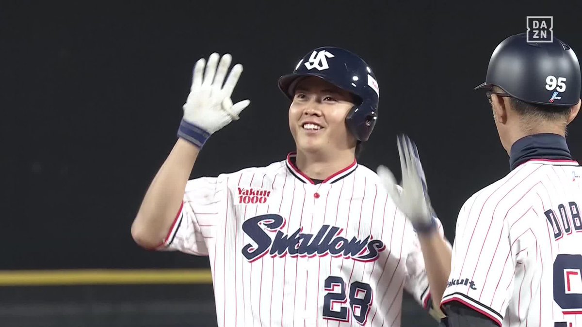 ㊗プロ初ヒット 松本健吾 プロ7打席目の一打 左脚を引いて内角直球に反応 ⚾️ヤクルト×DeNA #swallows #だったらDAZN 野球専用パック「DAZN BASEBALL」 ✔ 月々2,300円（年間プラン・月々払い） ✔ 初月無料キャンペーン中（〜4/19まで） ▶ 視聴はこちら