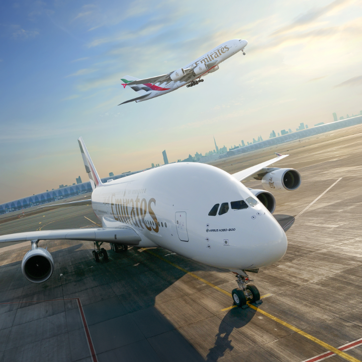 Iconic from every angle. This is the Emirates A380. 🫳🏻🎤