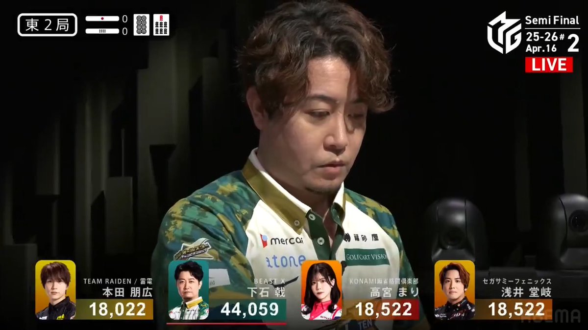 #Mリーグ 2025-26試合ダイジェスト📹 東2局 #下石戟 選手の親跳満ツモ! セミファイナルでの2戦、個人としては苦戦が続いた下石選手 まきかえしたいこの試合! 親番で平和ドラ1赤1のリーチ! 鮮やかに一発ツモ! 6000オールの一撃で一気にリード! 👇動画タップで今すぐ無料視聴
