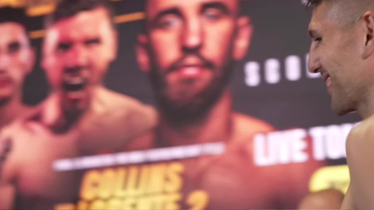 BABY IN THE FACE-OFF 👶 Nathaniel Collins and Cristobal Llorente are all set for their rematch in Glasgow, tomorrow night on DAZN 🔥 🏴󠁧󠁢󠁳󠁣󠁴󠁿 Nathaniel Collins - 125.4 lbs 🇪🇸 Cristobal Llorente - 124.5 lbs