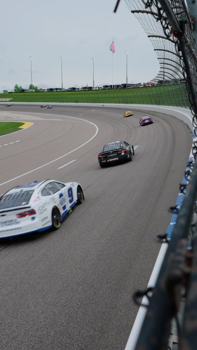 To go fast at Kansas Speedway, you must drive it in there like it's going to stick.