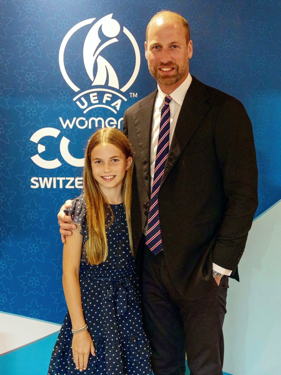 Prince William and Princess Charlotte in Switzerland last year 🥰❤️