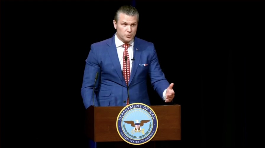 Pete Hegseth quotes a fake Bible verse from Pulp Fiction during a Pentagon prayer service: "The path of the downed aviator is beset on all sides by the iniquities of the selfish and the tyranny of evil men. Blessed is he who in the name of camaraderie and duty, shepherd the lost through the valley of darkness, for he is truly his brother's keeper and the finder of lost children."