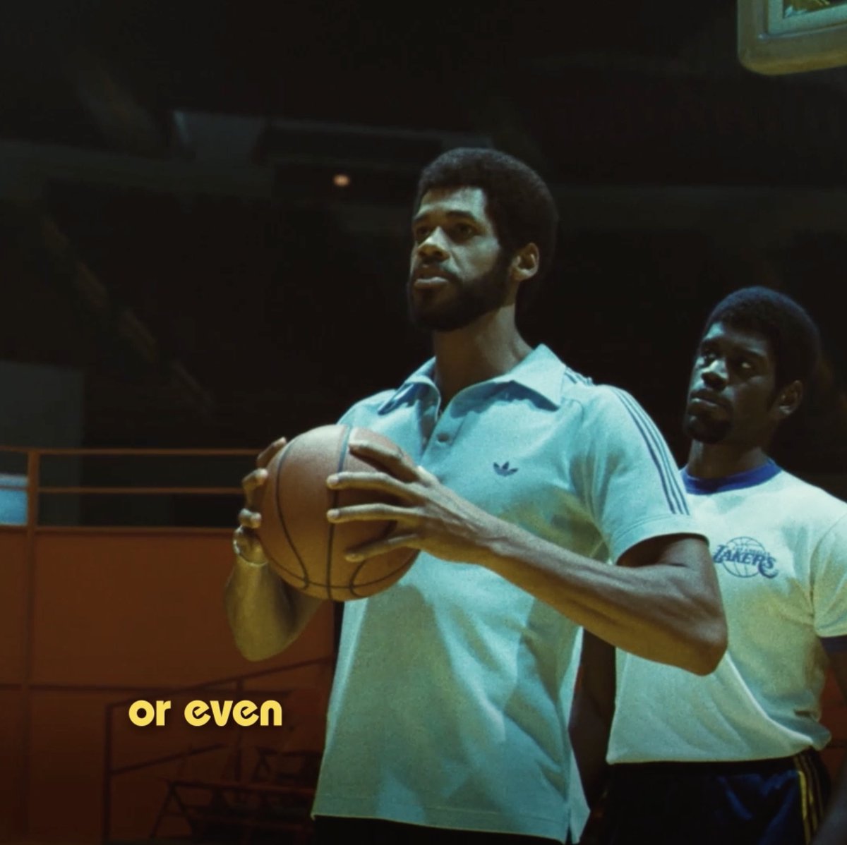 Great scene from WINNING TIME Kareem explains the beauty of the skyhook to Magic Johnson
