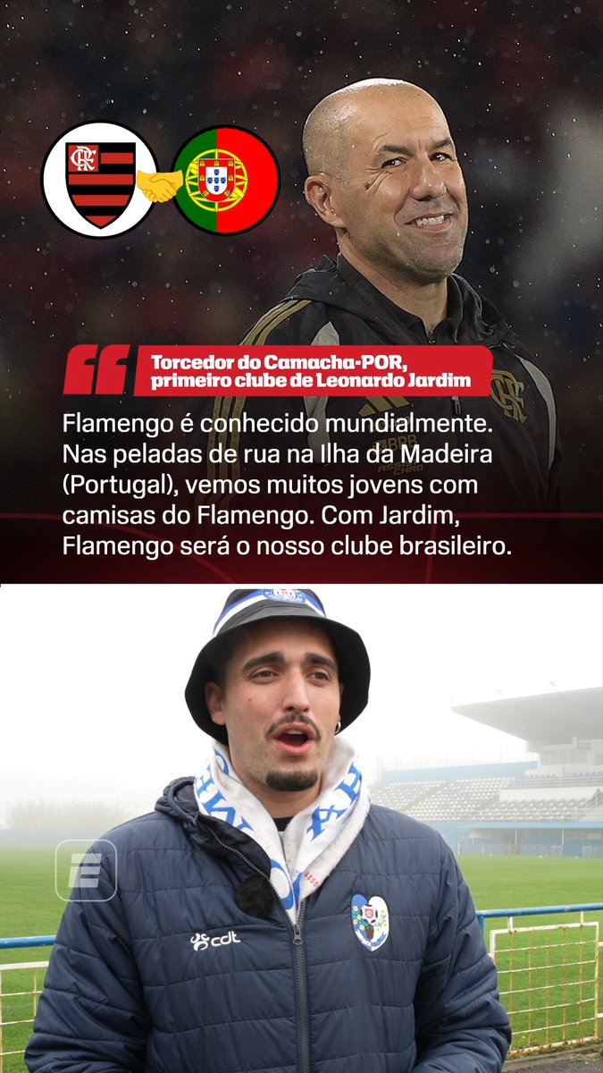 União Flamengo e Camacha? Torcedor do primeiro clube de Leonardo Jardim se rende ao Rubro-Negro e fala do sucesso do Mengão em Portugal! #LibertadoresNaESPN Assista Flamengo x Independiente Medellín nesta quinta-feira, às 21h30, AO VIVO, pela ESPN no Plano Premium do #DisneyPlus
