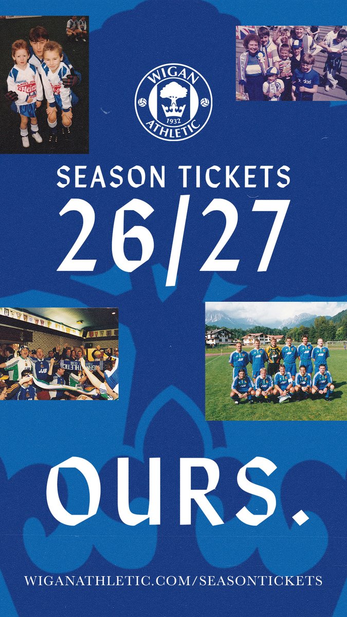 𝙒𝙞𝙜𝙖𝙣 𝘼𝙩𝙝𝙡𝙚𝙩𝙞𝙘. 𝙊𝙪𝙧𝙨. 2026/27 Season Tickets are on sale now! 🎟️ 🔗 #wafc
