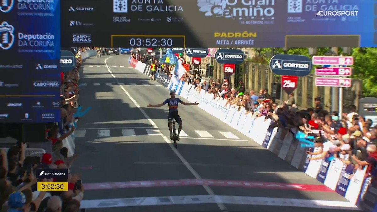 TARDE DE 𝐑𝐎𝐌𝐄𝐀𝐙𝐎. 🧨 🇪🇸 El español Iván Romeo se hace con una victoria portentosa en O Gran Camiño y se redime de lo sucedido en la crono en la que es la quinta para el Movistar Team en esta temporada 🚲 Lo has visto en Eurosport y HBO Max España. #OGC26