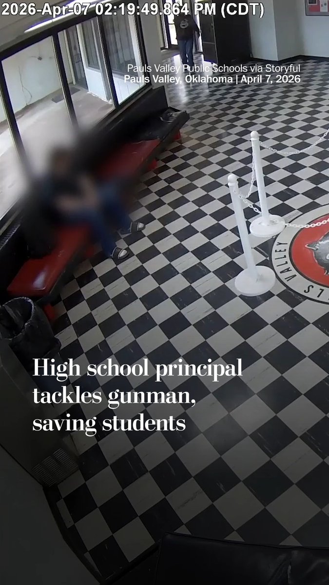 A high school principal in Oklahoma was shot in the leg after confronting a man who entered the school with a gun, authorities said. No students were injured, according to authorities. Read more: