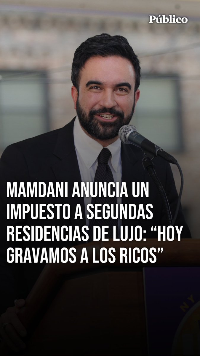 🎥 El alcalde de Nueva York, Zohran #Mamdani, anuncia un impuesto a los "más ricos de los ricos" que poseen propiedades de lujo pero no viven en la ciudad