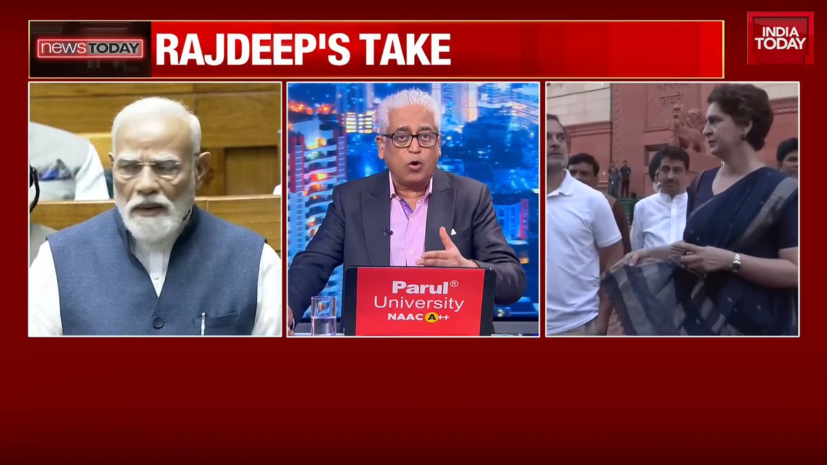 Rajdeep's Take on Women's Reservation Bill & Delimitation Debate If the Modi government is truly serious about women’s empowerment and women’s reservation, why not simply stick to the original 2010 bill — a legislation that was already passed in the Rajya Sabha? There are 543 seats; go ahead and reserve one‑third of them for women- Rajdeep Sardesai #NewsToday