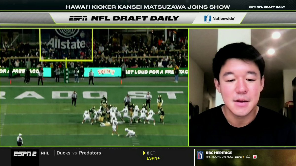 Hawaii Football's Kansei Matsuzawa is one of five international players invited to the draft as a part of the NFL's International Pathway Program. He takes us through his journey from playing soccer in Japan to playing college football in the United States, and now has his sights set on the NFL 👏