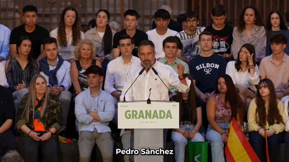 "Pedro Sánchez es un mentiroso, es un traidor y es un corrupto que no merece estar en el Palacio de la Moncloa". 🗣 Santiago Abascal 🇪🇸
