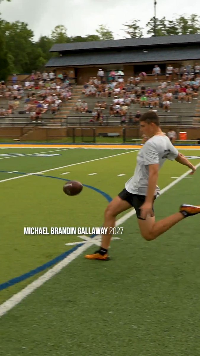 The top combo in America, and a consistent competitor. #KohlsShowcase Michael Brandin Gallaway (2027) ⭐️ No. 1 Punter ⭐️ No. 3 Kicker Recent Offers: ☑️ Tennessee, ☑️ Ole Miss, ☑️ West Virginia, ☑️ Cincinnati, ☑️ Mississippi State 🔗 Prospect Eval: