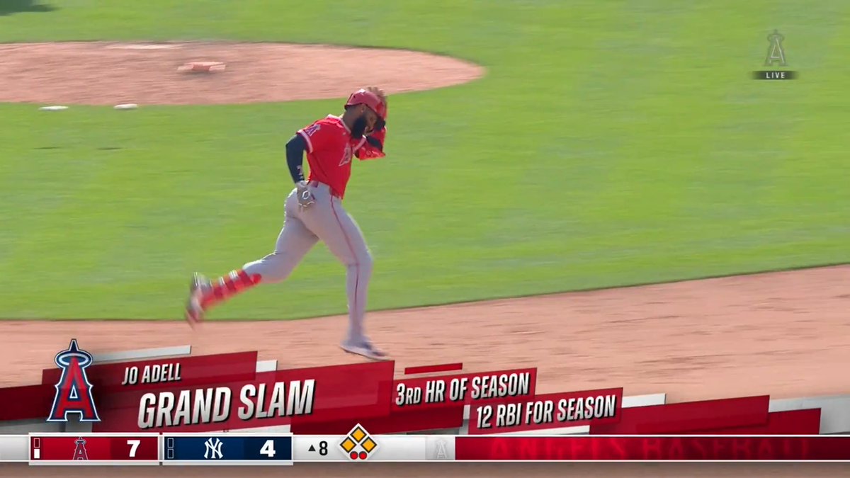 Jo Adell GRAND SLAM 💥 The Los Angeles Angels have broken it open!