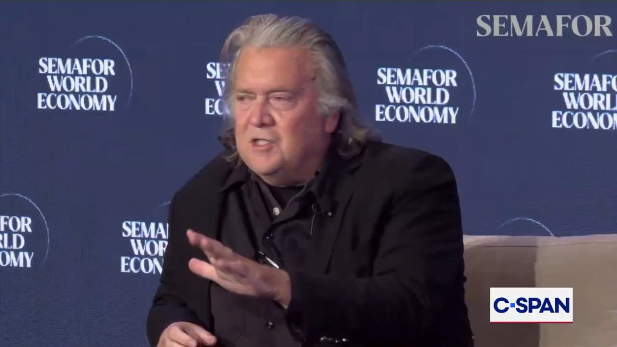 Steve Bannon: "We put a proposition…to prohibit sharia law in the state of Texas—" (audience laughter) Bannon: "That's funny?…Folks in Texas don't think it's funny. Folks in South Carolina don't think it's funny. This is that seething anger right below the surface."