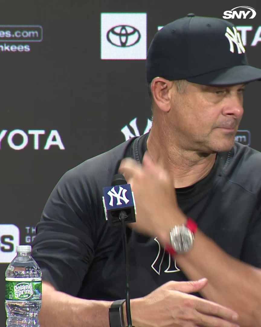 "He looked like what we were excited about several years ago...he's super talented, always has been. He absolutely hurt us this series." Aaron Boone on Oswald Peraza: