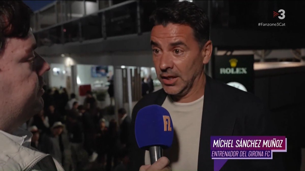 🔵🔴 “Estic molt centrat en el Girona, és casa meva i aquí estic feliç“ Michel, entrenador del Girona (Girona FC) en conversa amb el periodista Víctor Navarro (Víctor Navarro) des del Trofeu Comte de Godó. #Fanzone3Cat ▶
