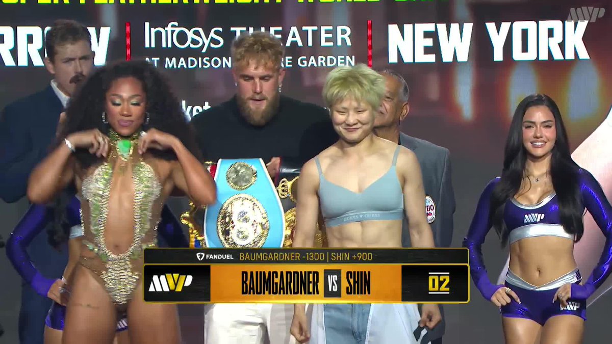 Alycia Baumgardner and Bo Mi Re Shin face off for the final time ahead of their fight tomorrow night, live on ESPN. 🇺🇸 Alycia Baumgardner: 129.8 lbs 🇰🇷 Bo Mi Re Shin: 129.4 lbs
