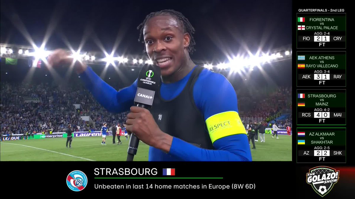 "Last week they disrespected us. No problem, we stay quiet. Today, we reacted on the pitch." Strasbourg attacker Emmanuel Emegha with one of the interviews of the season 🥶