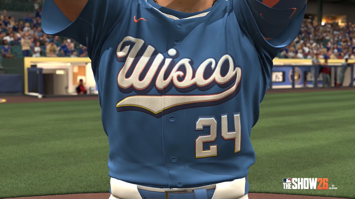 Welcome to The Wisco Way! Uniquely Wisconsin on every stitch. Take the field with the Milwaukee Brewers City Connect now in MLB The Show 26! #WiscoConnect