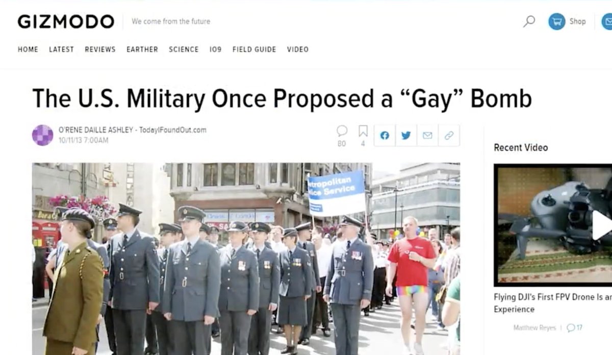 GAY BOMB EXPOSED: How a Pentagon "Proposal" Highlights the Power of Chemical Agents... » ʟɪᴠᴇ ᴜᴘᴅᴀᴛᴇs: