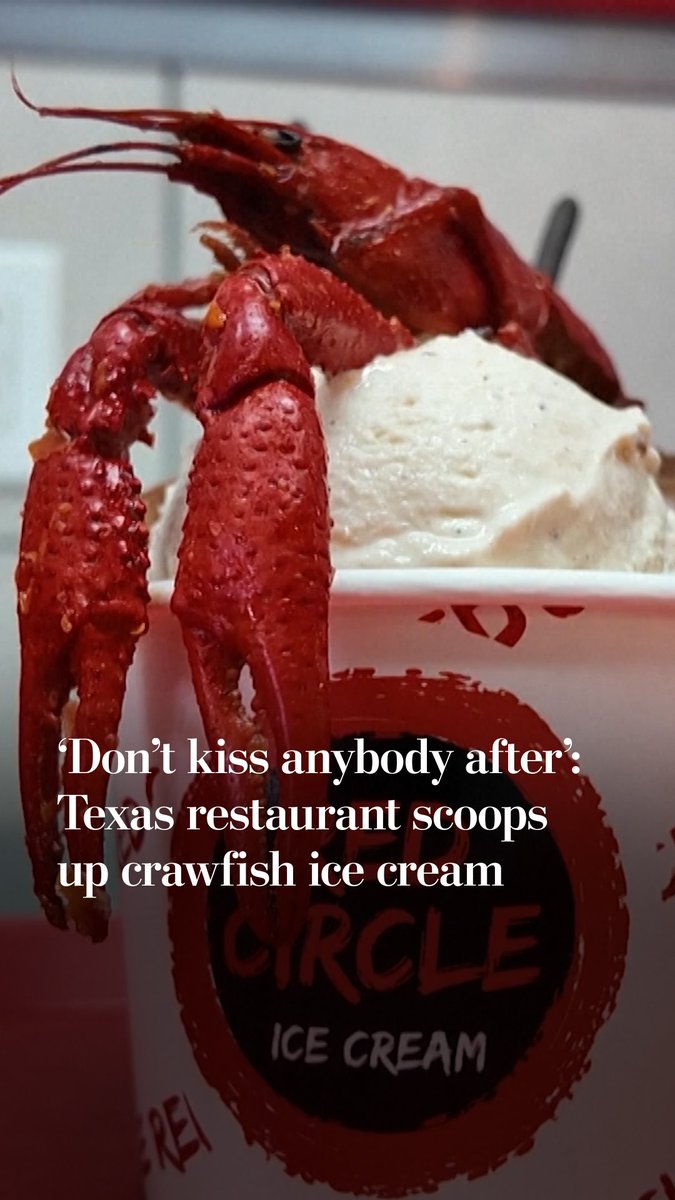 Would you try crawfish ice cream? That's exactly what this Houston ice cream shop is serving up. Every spring, during peak crawfish season, Red Circle Ice Cream brings back the kooky treat. “We wouldn’t bring it back if people weren’t demanding for it,” the owner says.
