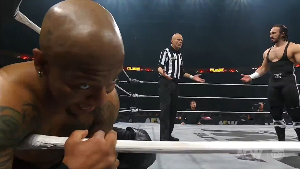 My booker brain is going crazy trying to figure out "Blackheart" Lio Rush. Could something have sparked this transformation? Where does he fit in? I scrolled the AEW Roster Page, looking for answers, and came up empty. Except... maybe... JOIN DARK ORDER!