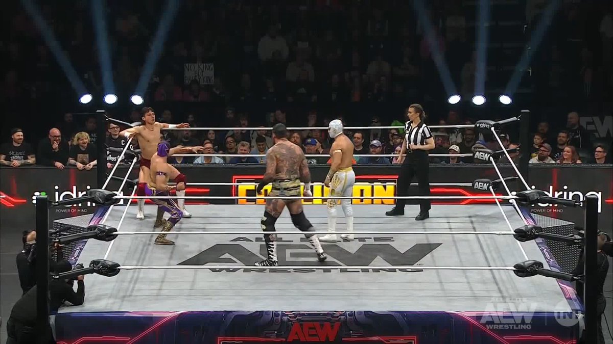 BRUTAL chops in the corner! Watch #AEWCollision on TNT + HBO Max