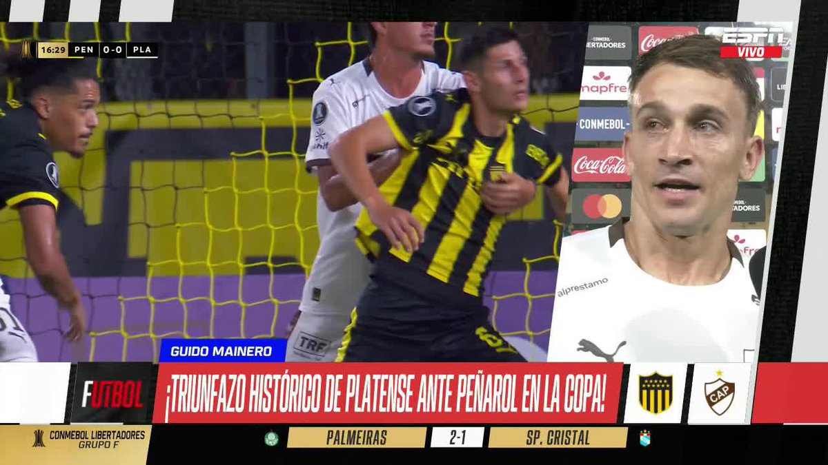 "NOS PROPUSIMOS VENIR A HACER HISTORIA" Guido Mainero tras el triunfo histórico de Platense ante Peñarol en el Campeón del Siglo. 📺 #ESPNF10 | #DisneyPlus Plan Premium