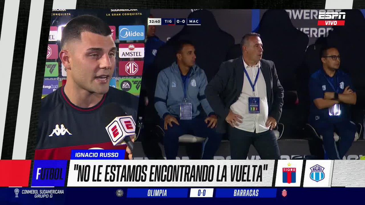 "SE ME SALIÓ" Nacho Russo confirmó que jugo ante Macará con el HOMBRO LUXADO. 📺 #ESPNF10 | #DisneyPlus Plan Premium