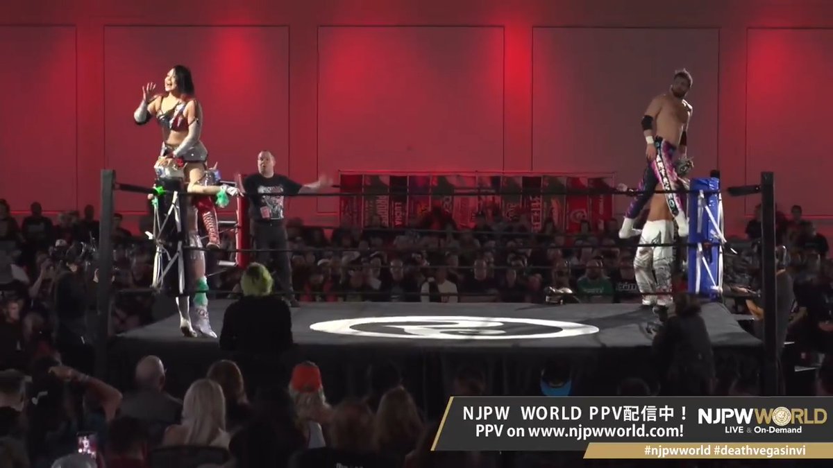 .ELP & 舞華 "The cutest knuckle in the world" .伊藤麻希 Maki Itoh "☺️" Live on #njpwworld PPV! ▶︎ #NJPW #njpwworld #deathvegasinvi
